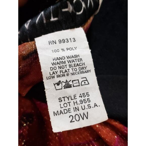 ST. Anthony Women's Multicolor Polyester Round Neck Long Sleeve Top Blouse 20W - Picture 9 of 11